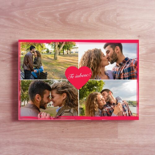 Tablou canvas personalizat cu patru poze, 60 x 40 cm