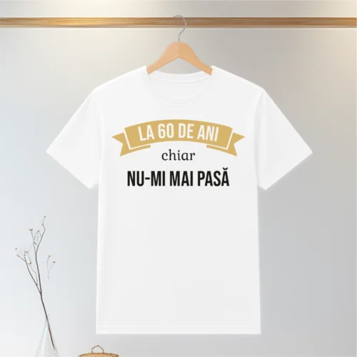 Tricou personalizabil imprimat, cu cauciuc, Aniversarea vârstei de 60 de ani [ #0088 ]