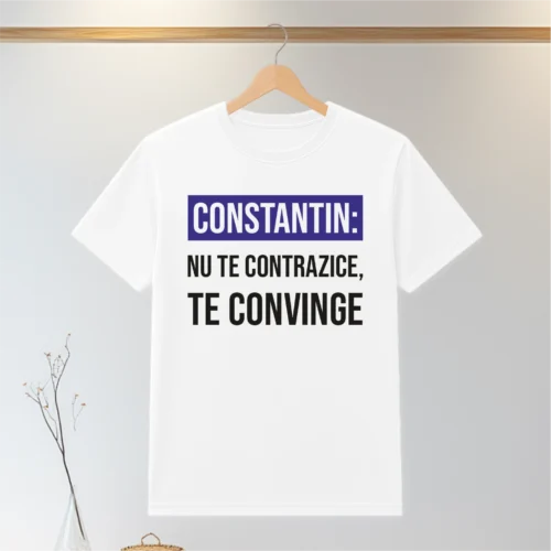 Tricou personalizabil imprimat, cu cauciuc, Aniversarea zilei onomastice, Sf. Constantin [ #0099 ]