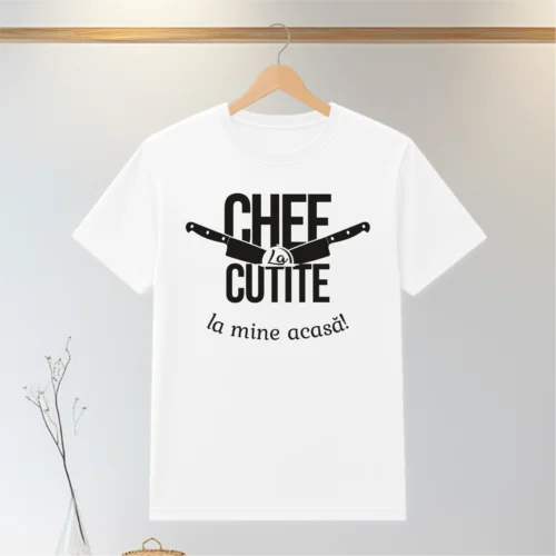 Tricou personalizabil imprimat, cu cauciuc, Cadou Bucătar [ #0120 ]
