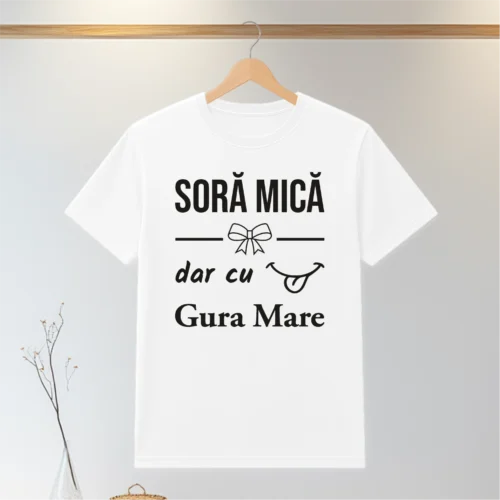 Tricou personalizabil imprimat, cu cauciuc, Cadou pentru Soră [ #0140 ]