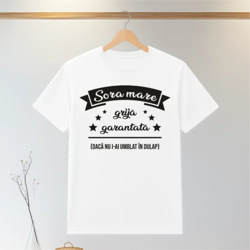 Tricou personalizabil imprimat, cu cauciuc, Cadou pentru Soră [ #0143 ]