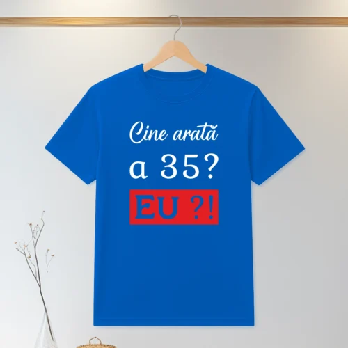 Tricou personalizabil imprimat, cu cauciuc, Aniversarea vârstei de 35 de ani [ #0079 ]