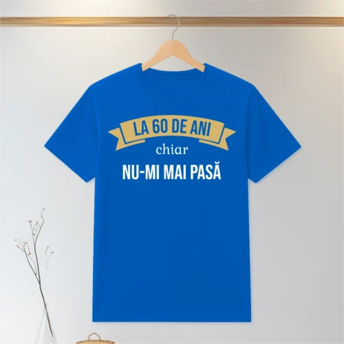 Tricou personalizabil imprimat, cu cauciuc, Aniversarea vârstei de 60 de ani [ #0088 ]