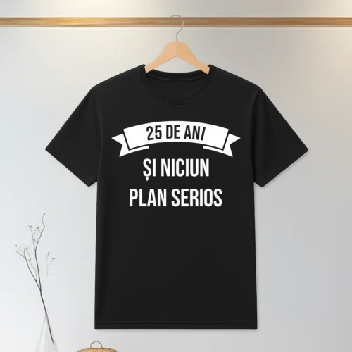 Tricou personalizabil imprimat, cu cauciuc, Aniversarea vârstei de 25 de ani [ #0072 ]