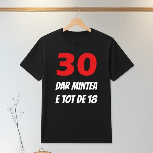Tricou personalizabil imprimat, cu cauciuc, Aniversarea vârstei de 30 de ani [ #0075 ]