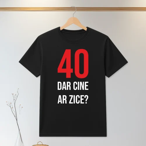 Tricou personalizabil imprimat, cu cauciuc, Aniversarea vârstei de 40 de ani [ #0081 ]