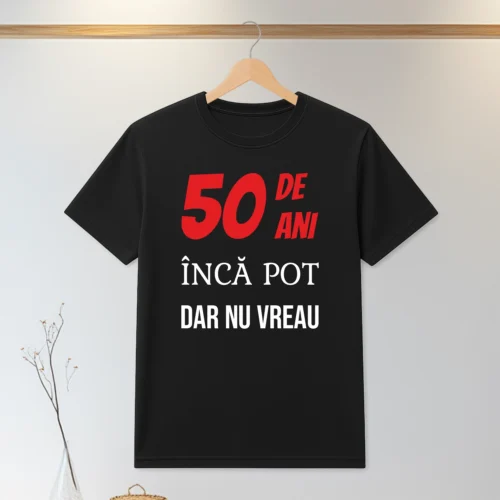 Tricou personalizabil imprimat, cu cauciuc, Aniversarea vârstei de 50 de ani [ #0083 ]