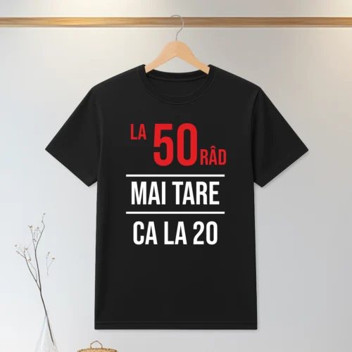 Tricou personalizabil imprimat, cu cauciuc, Aniversarea vârstei de 50 de ani [ #0084 ]
