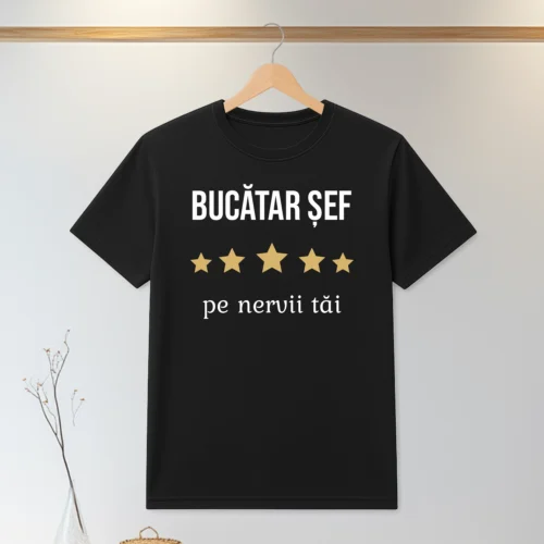 Tricou personalizabil imprimat, cu cauciuc, Cadou pentru Bucătar [ #0091 ]