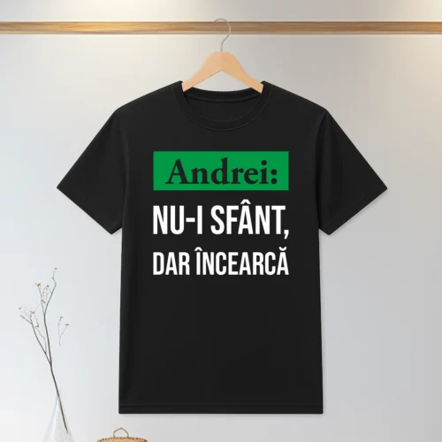 Tricou personalizabil imprimat, cu cauciuc, Aniversarea zilei onomastice, Sf. Andrei [ #0101 ]