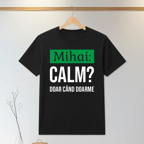 Tricou personalizabil imprimat, cu cauciuc, Aniversarea zilei onomastice, Sf. Mihai [ #0103 ]