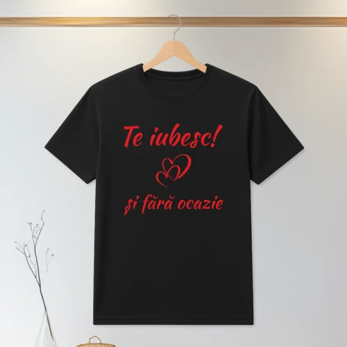 Tricou personalizabil imprimat, cu cauciuc, Cadou de Dragobete [ #0118 ]