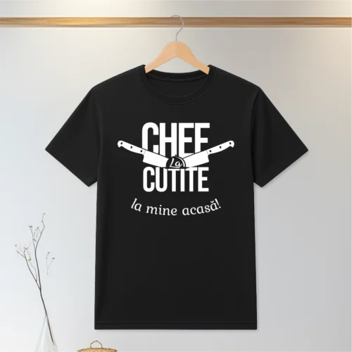 Tricou personalizabil imprimat, cu cauciuc, Cadou Bucătar [ #0120 ]