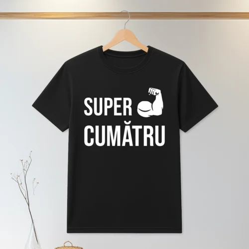 Tricou personalizabil imprimat, cu cauciuc, Cadou pentru Cumătru [ #0139 ]