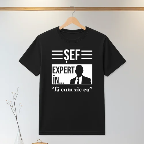 Tricou personalizabil imprimat, cu cauciuc, Cadou pentru Șef [ #0159 ]