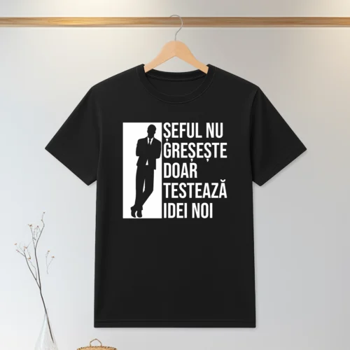 Tricou personalizabil imprimat, cu cauciuc, Cadou pentru Șef [ #0160 ]