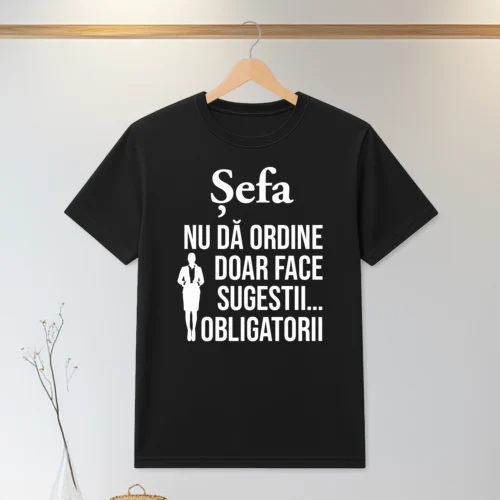 Tricou personalizabil imprimat, cu cauciuc, Cadou pentru Șefă [ #0161 ]