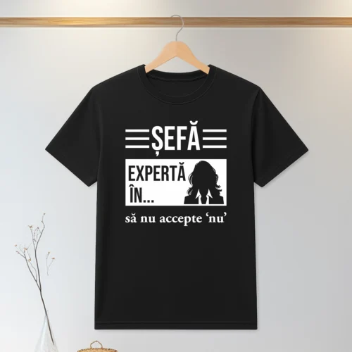Tricou personalizabil imprimat, cu cauciuc, Cadou pentru Șefă [ #0162 ]
