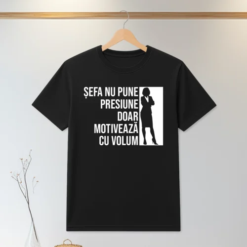 Tricou personalizabil imprimat, cu cauciuc, Cadou pentru Șefă [ #0163 ]
