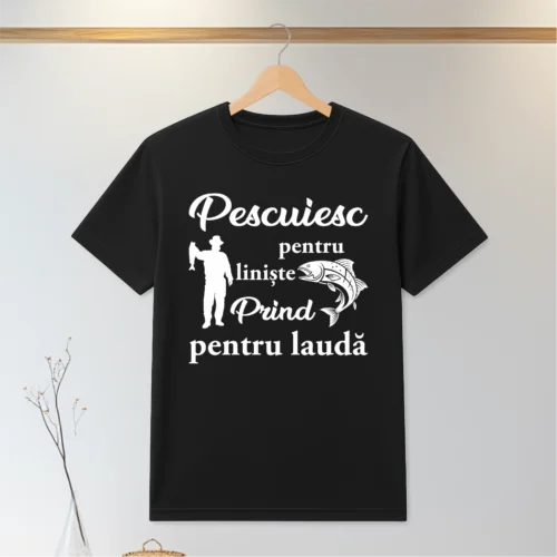 Tricou personalizabil imprimat, cu cauciuc, Cadou pentru Pescar [ #0166 ]