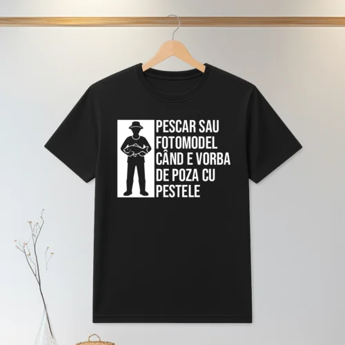 Tricou personalizabil imprimat, cu cauciuc, Cadou pentru Pescar [ #0167 ]