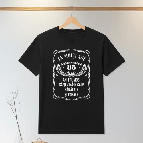 Tricou personalizabil imprimat, cu cauciuc, Aniversarea vârstei de 35 de ani  [ #0215 ]