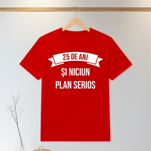 Tricou personalizabil imprimat, cu cauciuc, Aniversarea vârstei de 25 de ani [ #0072 ]