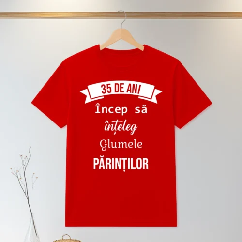 Tricou personalizabil imprimat, cu cauciuc, Aniversarea vârstei de 35 de ani [ #0078 ]
