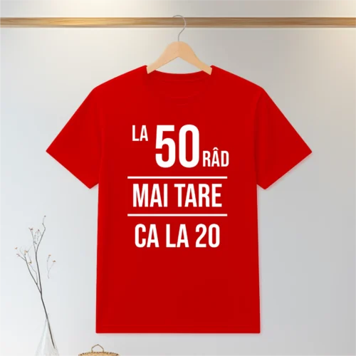 Tricou personalizabil imprimat, cu cauciuc, Aniversarea vârstei de 50 de ani [ #0084 ]