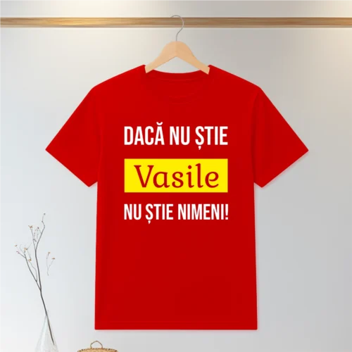 Tricou personalizabil imprimat, cu cauciuc, Aniversarea zilei onomastice, Sf. Vasile [ #0098 ]