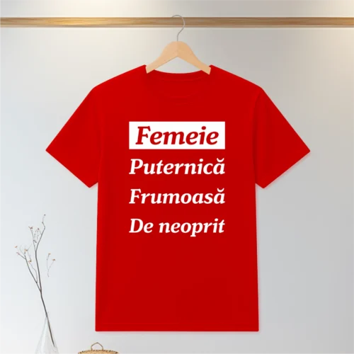 Tricou personalizabil imprimat, cu cauciuc, Cadou de 8 Martie [ #0114 ]