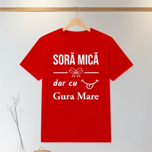 Tricou personalizabil imprimat, cu cauciuc, Cadou pentru Soră [ #0140 ]