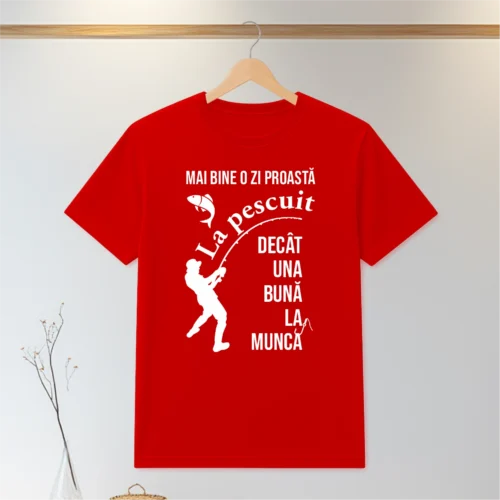 Tricou personalizabil imprimat, cu cauciuc, Cadou pentru Pescar [ #0168 ]