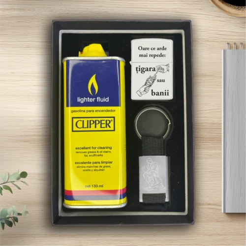Brichetă benzină personalizată – simplă sau set cu breloc, Cadou pentru Orice ocazie [ #0299 ]