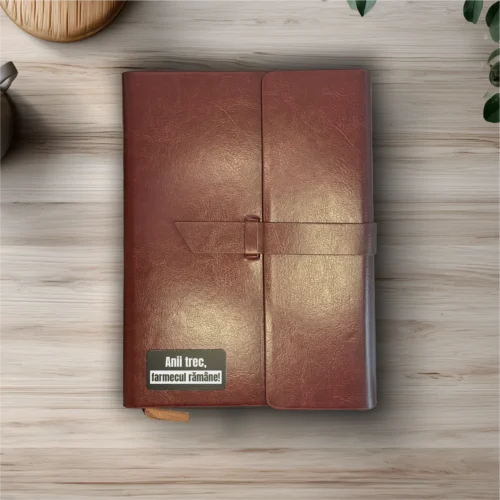 Agendă piele personalizată – simplă sau set cu termos, Cadou pentru Aniversarea vârstei [ #0320 ]