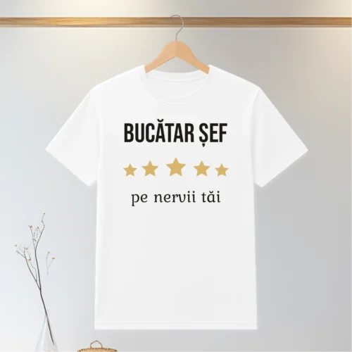 Tricou personalizabil imprimat, cu cauciuc, Cadou pentru Bucătar [ #0091 ]