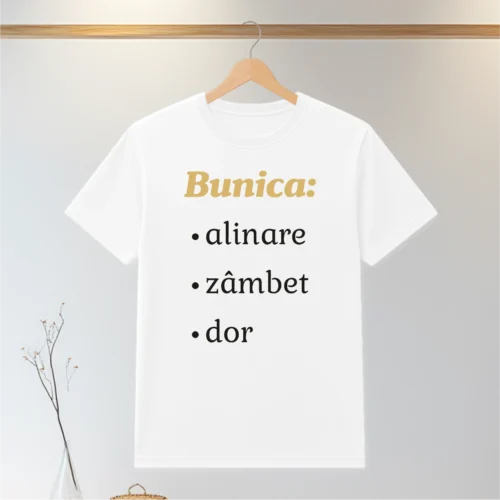 Tricou personalizabil imprimat, cu cauciuc, Cadou pentru Bunica [ #0094 ]