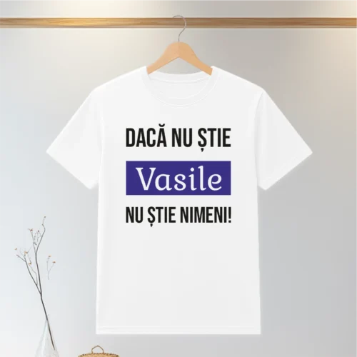 Tricou personalizabil imprimat, cu cauciuc, Aniversarea zilei onomastice, Sf. Vasile [ #0098 ]