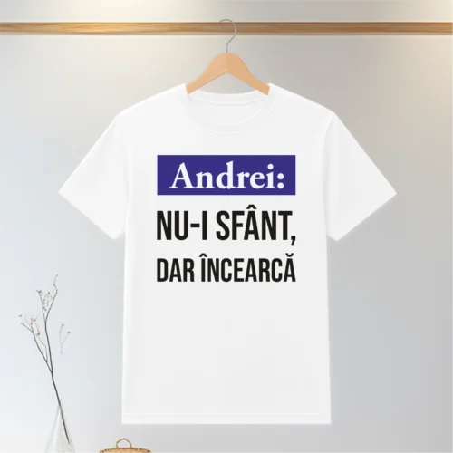 Tricou personalizabil imprimat, cu cauciuc, Aniversarea zilei onomastice, Sf. Andrei [ #0101 ]
