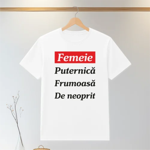Tricou personalizabil imprimat, cu cauciuc, Cadou de 8 Martie [ #0114 ]
