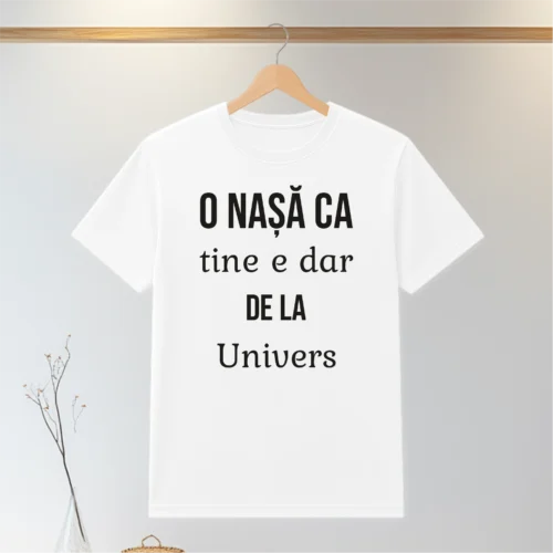 Tricou personalizabil imprimat, cu cauciuc, Cadou pentru Nașa de Nuntă [ #0126 ]