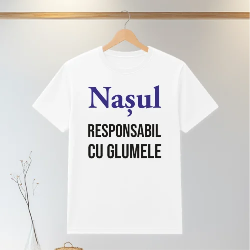 Tricou personalizabil imprimat, cu cauciuc, Cadou pentru Nașul de Nuntă [ #0127 ]