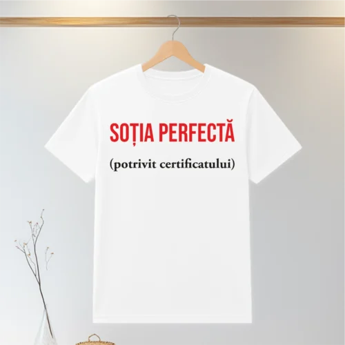 Tricou personalizabil imprimat, cu cauciuc, Cadou pentru Soție [ #0130 ]