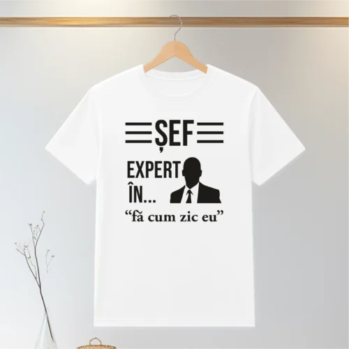 Tricou personalizabil imprimat, cu cauciuc, Cadou pentru Șef [ #0159 ]