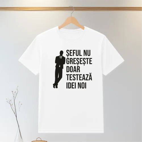 Tricou personalizabil imprimat, cu cauciuc, Cadou pentru Șef [ #0160 ]