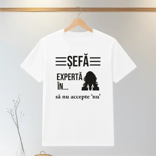 Tricou personalizabil imprimat, cu cauciuc, Cadou pentru Șefă [ #0162 ]