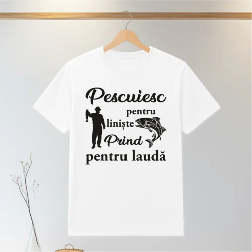 Tricou personalizabil imprimat, cu cauciuc, Cadou pentru Pescar [ #0166 ]