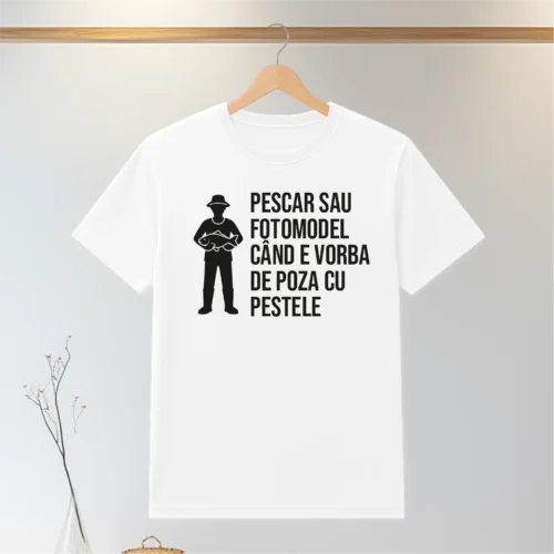 Tricou personalizabil imprimat, cu cauciuc, Cadou pentru Pescar [ #0167 ]