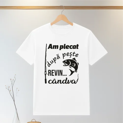 Tricou personalizabil imprimat, cu cauciuc, Cadou pentru Pescar [ #0169 ]